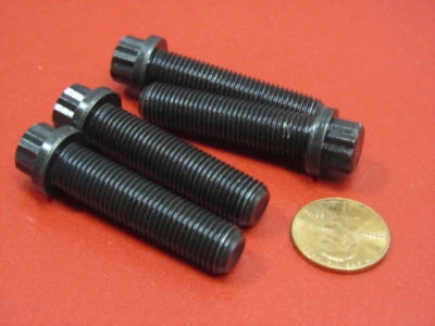 BASIC 12 Point Flanged, Ferry Bolt, Steel, FT, 3/8"-24 x 1 1/2" Length, 25 Pcs