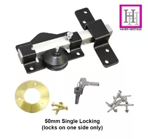 SECURITY Gate Lock Garage Single Locking Long Throw Bolt Rim Lock 5 KEYS 50 MM - Picture 1 of 12