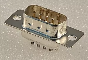 DB9 D-Sub 9 Way Male Straight Solder Pin Connector Solder Cup - Bild 1 von 3