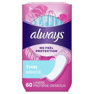 Always Thin Slipeinlagen Clean Scent No Feel Protection 60 Einlagen - Bild 1 von 2