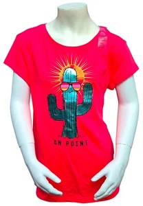 T-shirt manica corta GAP bambini ragazze cactus sole a punta rosa corallo prezzo consigliato £ 12,99 - Foto 1 di 4