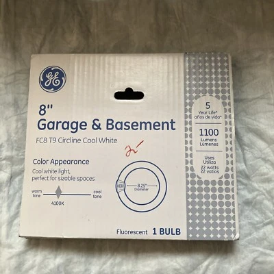 GE Light 11084-8” Garage,Basement,kitchen,Bath Warm White Fluorescent Bulb - Image 1 of 2