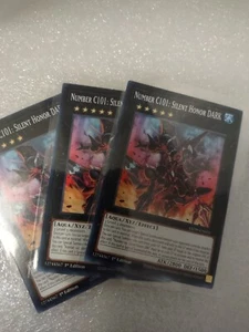 Yugioh - Number C101: Silent Honor DARK LED-EN010 X 3  - 1st Ed Common  - Picture 1 of 1