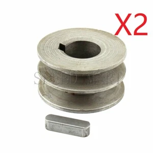 2 piezas polea tipo A doble diámetro de ranura en V 19 mm OD 60 mm para un motor de correa - Imagen 1 de 5