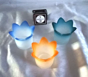 A25/62 Partylite "Bunte Blüten Trio" P7161 in OVP - Picture 1 of 2