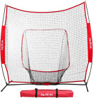7Ft X 7Ft Baseball & Softball Practice Net for Hitting & Pitching Practice with