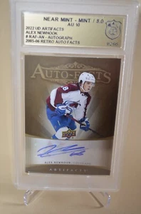 Alex Newhook / 2022 UD Artifacts / 2005-06 Retro Auto-Facts / GSG® 8.0 - Bild 1 von 2
