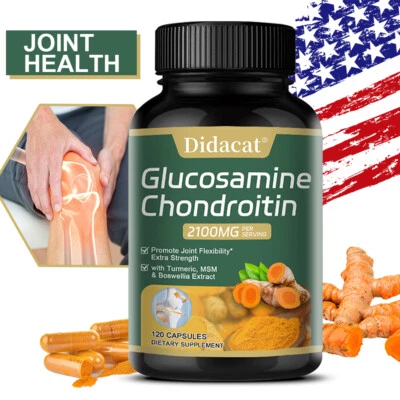 Cápsulas de glucosamina condroitina cúrcuma y MSM - Soporte articular óseo Foto 1 de 4