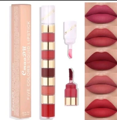 CMAADU 5 In 1 Velvet Matte Lipsticks for Lips Gloss Lip Tint Waterproof - Image 1 of 4