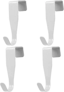 Hordion 4er Pack Over Cabinet Door Hook, Carbon Steel Hanger Hook The White  - Bild 1 von 3