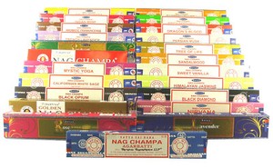 Satya Räucherstäbchen 15g Nag Champa, White Sage, Patchouli, Opium, Rose uvm. 