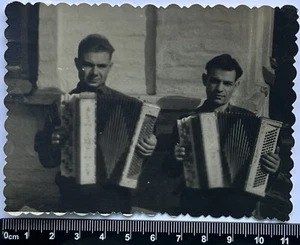 Affectionate Handsome Young Men Attractive Guys With Accordion Gay Int #1453 - Picture 1 of 3