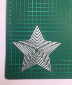8pcs Nesting Stitched Stars Die Set - Largest Die Measures 11.6 X 11.4cm - Picture 1 of 4