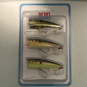 Señuelos de pesca de agua dulce Rebel Pop-R Triple Threat 3pk - Imagen 1 de 2