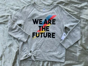 OLD NAVY Girls Graphic Print Sweatshirt sz.XL 14 Spellout Rainbow Kids School ON - Picture 1 of 5