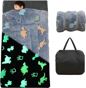 Toddler Kids Sleeping Bag Glow in The Dark Slumber Bag Nap Mat Preschool Daycare - Picture 1 of 9
