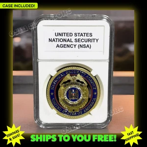 NSA US National Security Agency Special Agent 🌟DOD🌟 Challenge Coin mit Etui NEU - Bild 1 von 7