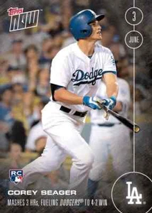 Corey Seager 2016 Topps Now #123 gioco 3 HR / 1900 RC Dodgers - Foto 1 di 1