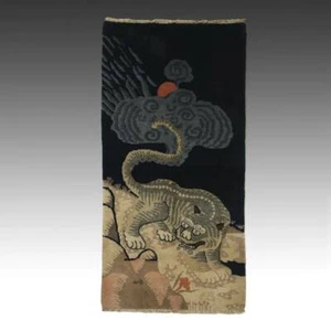 MODERNER CHINESISCHER WOLLFLORTEPPICH TIGERMOTIV TEPPICHE PORZELLAN 20. JH. - Bild 1 von 3