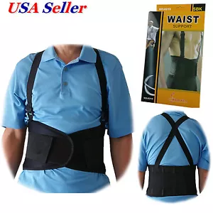 Back Support Adjustable Belt Waist Brace Suspenders Heavy Duty Lift Suspenders - Picture 1 of 13