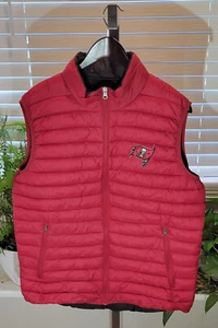 Tamba Bay Buccaneers Sleeveless Puffer Jacket Vest Red Men's Size L NFL - Picture 1 of 3