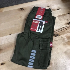 Levi’s Youth Pull-On Waistband Cargo Pants Size 5 Stretch Olive New - Picture 1 of 3