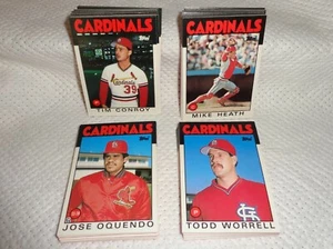 ST LOUIS CARDINALS-1986 TT--TEAM SET--JOSE OQUENDO--TODD WORRELL--PLUS--L@@K - Picture 1 of 1