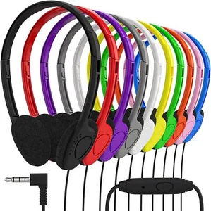 Bulk Headphones with Microphone for School Office Library K12-College Wholesale - Picture 1 of 6