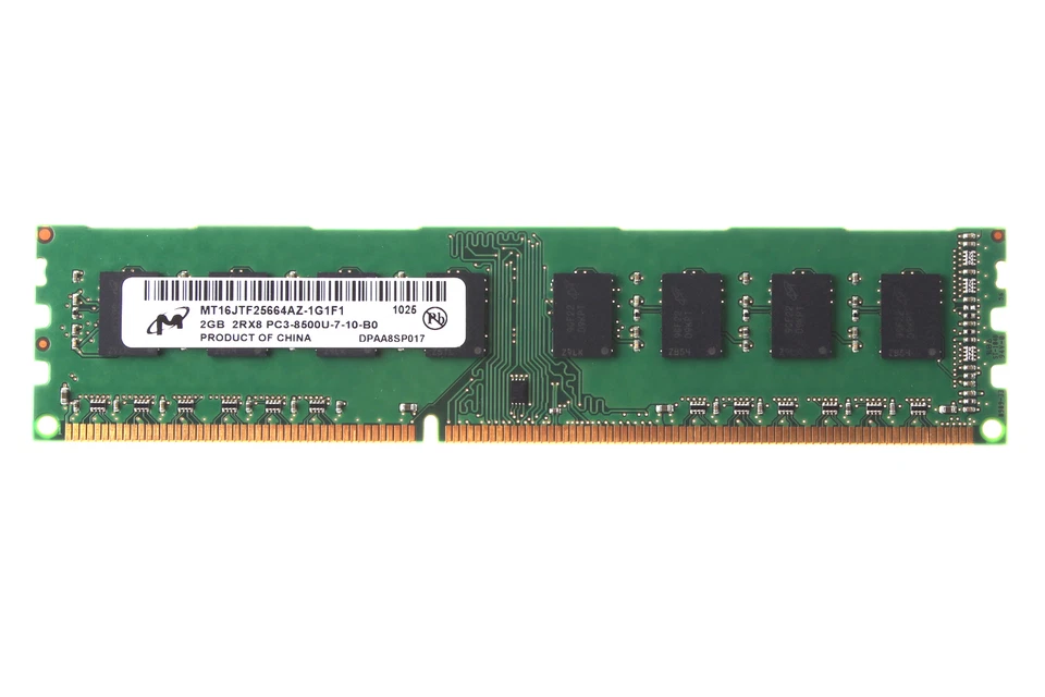 Micron 2 GB DDR3 RAM PC3-8500 1066Mhz 240PIN DIMM Desktop Memory PC8500 1.5V 2 G - Image 1 of 4