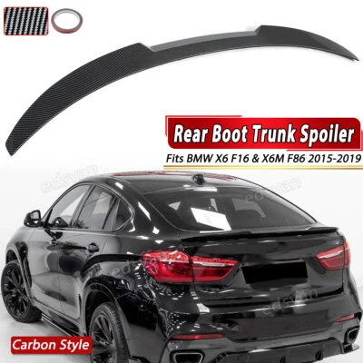 Carbon Painted M4 Style Trunk Spoiler Wing Lid For BMW X6 F16 X6M F86 2015-2019 Foto 1 de 4