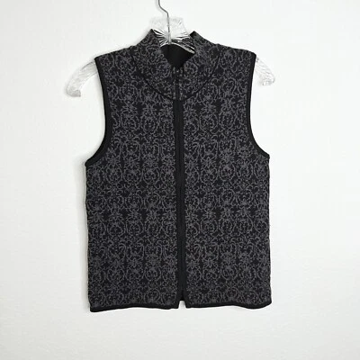 Chaleco Top Peruvian Connection Mujer Pequeño Cremallera Sin Mangas Suéter Púrpura Tejido E Foto 1 de 4