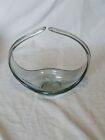 Murano Style Green Glass Basket/bowl 8.25"h X 8.25"w