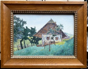 ::AQUARELL °UNLESERLICH SIGNIERT MOTIV AUS DER STEIERMARK ÖSTERREICH BAUERNHOF - Bild 1 von 8
