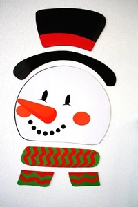 Refrigerator Locker Car-FROSTY SNOWMAN PUZZLE MAGNETS-Novelty Holiday Decoration - Picture 1 of 4