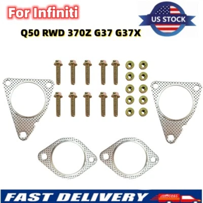 Kit de tuercas de pernos de junta de escape del motor HR para Infiniti Q50 tracción trasera 370z tracción trasera/AWD G37 EE. UU. Foto 1 de 4
