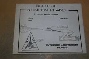 STAR TREK BOOK OF KILINGON PLANS 8 SHEETS  D7 CLASS BATTLE CRUISER - Picture 1 of 2