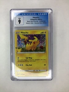 CGC 9 Como Nuevo Pokémon Pikachu Lentejuela Holo General Mills Estrella Negra Promo SWSH039 - Imagen 1 de 1