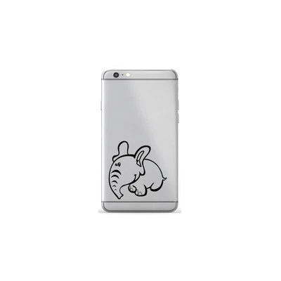 Cute Elephant Vinyl Decal for Mobile Cell Phone Case Tablet Book Sticker Decor - Image 1 of 2