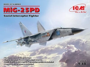 ICM 48903 MiG-25 PD Soviet Interceptor Fighter kit plastica scala 1/48 - Foto 1 di 22