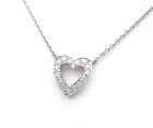 Tiffany & Co. Heart Diamond Necklace Platinum Heart Motif