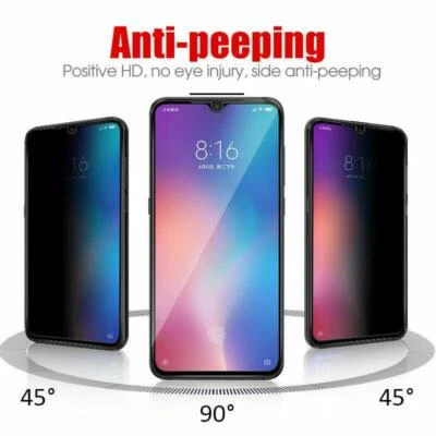 PIXFAB Für Huawei Y7 2019, 3D Gebogen Privatsphäre 9H Hartglas Displayschutz (Pack 2)