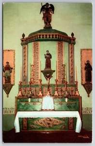 Mission San Antonio De Padua California CA Religious Altar Candles Statues Postc - Picture 1 of 2