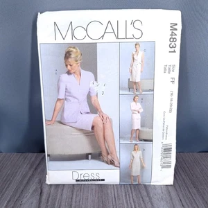 Sewing Pattern Unlined Jacket Dress Tie Belt Skirt UNCUT McCall's M4831 - Picture 1 of 3