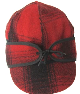 Stormy Kromer Original Cap Wool Blend Red Plaid Hunting Hat Ear Flaps Size S - Picture 1 of 7