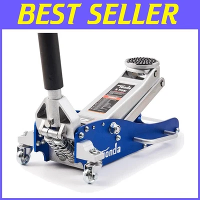 Gato de coche de acero con doble bomba - azul Foto 1 de 4