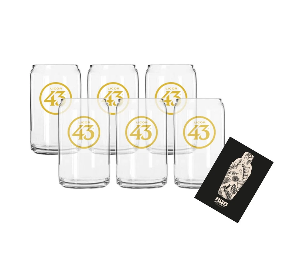Licor 43 6er Set Longdrink Glas Gläser Set - 6x Cocktail Glas mit Logo - Bild 1 von 1