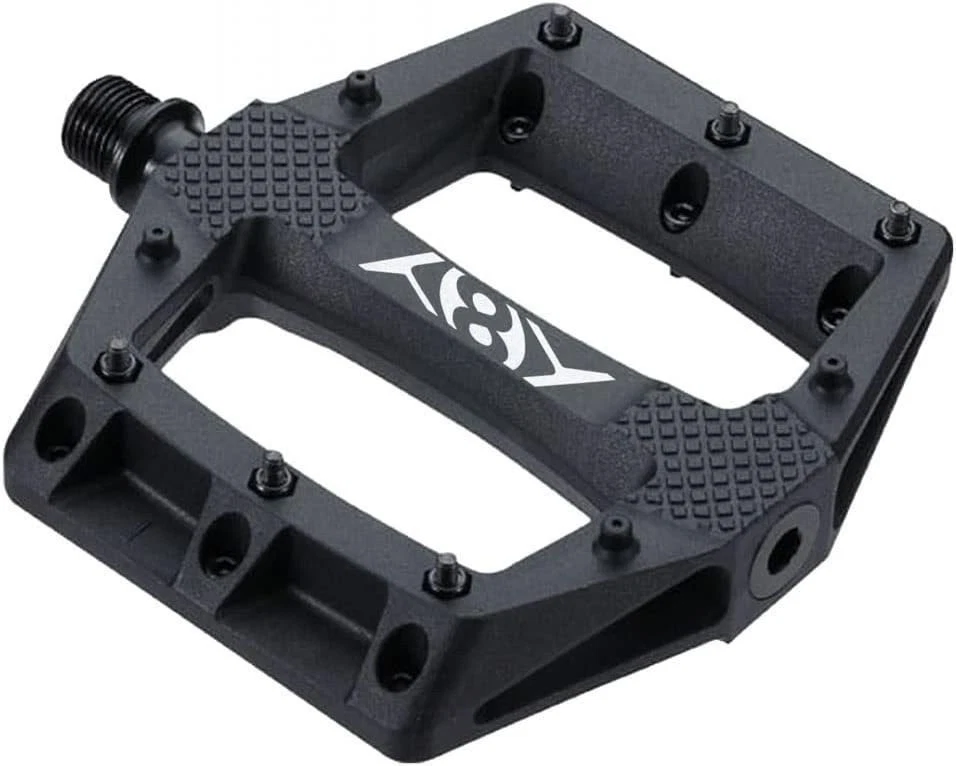 Origin8 Strapd Platform Pedal 9/16" Chromoly Axle Concave Composite Body Black