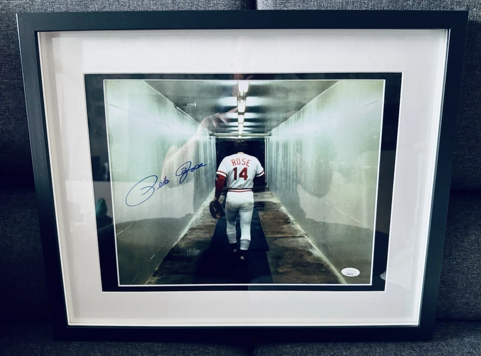Pete Rose signiertes Bild / MLB / Baseball / Frame / JSA / Ohtani  - Bild 1 von 4