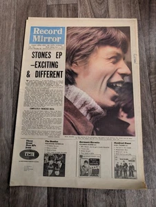 RECORD MIRROR Music Paper - 5th June 1965 - Mick Jagger (Rolling Stones) Cover - Foto 1 di 10