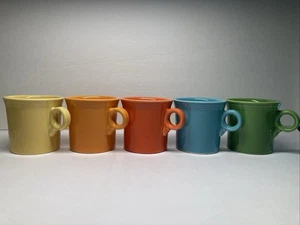 Fiesta Ware HLC tazas de café mango de anillo EE. UU., juego de 5 - Imagen 1 de 13